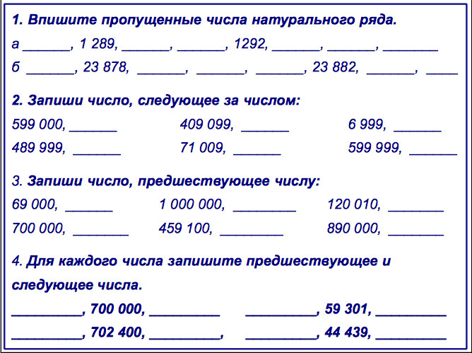 Нумерация многозначных чисел 4 класс презентация